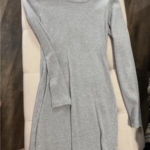 Heather Gray fitted knit dress, size large